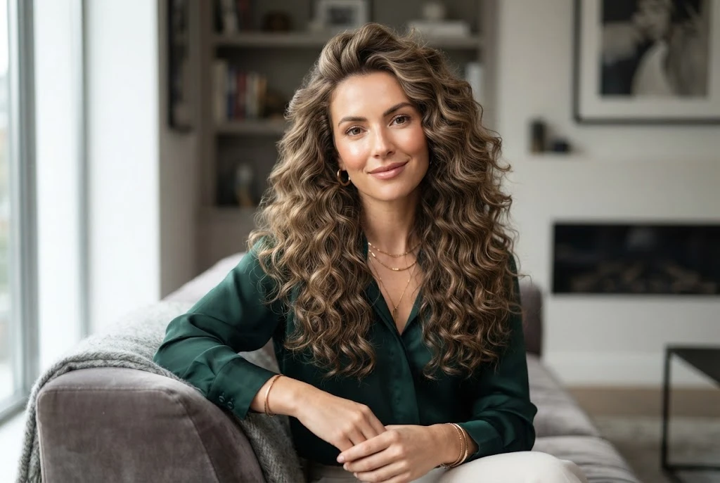 Real hair curly wigs with natural-looking defined curls